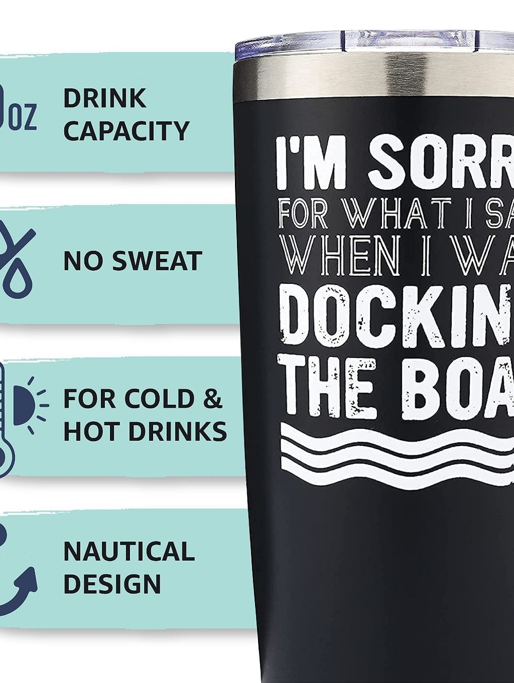 The Navy Knot Insulated Stainless Steel Tumbler